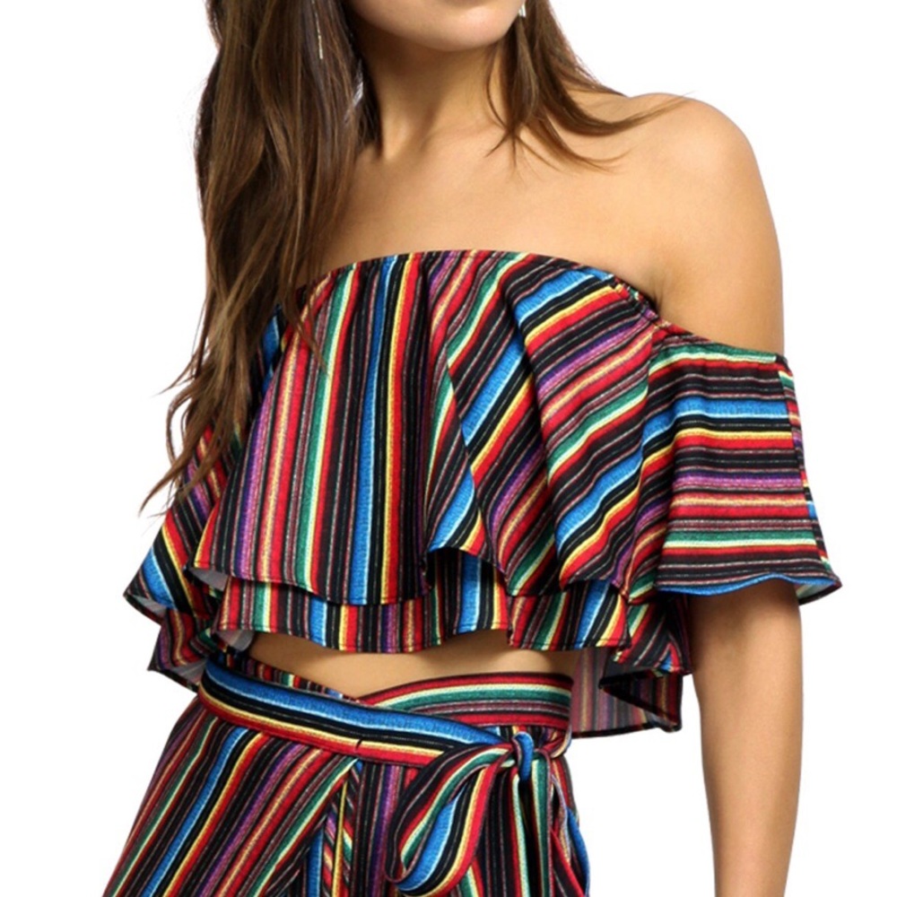 NWT Show Me Your MuMu Nica Ruffle Top size XS